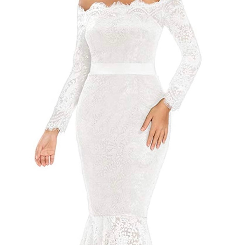 Mermaid lace wedding dress NWT